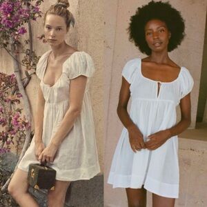Doen White and Cream Mini Dresses